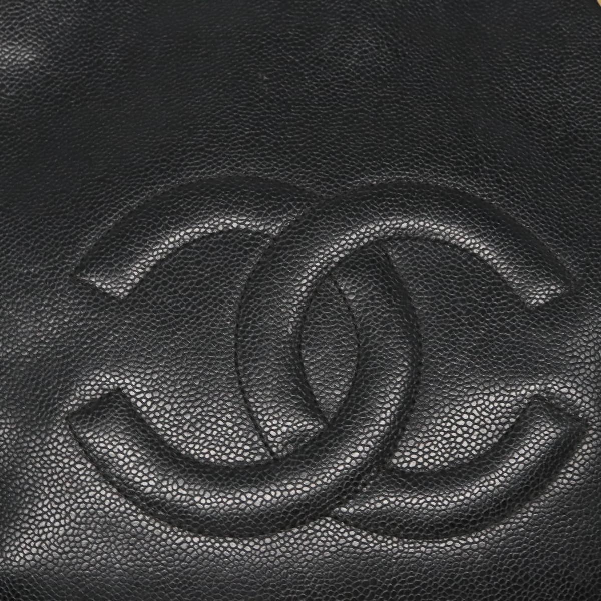 CHANEL COCO Mark Tote Bag Caviar Skin Black Gold CC 95534