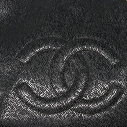 CHANEL COCO Mark Tote Bag Caviar Skin Black Gold CC 95534
