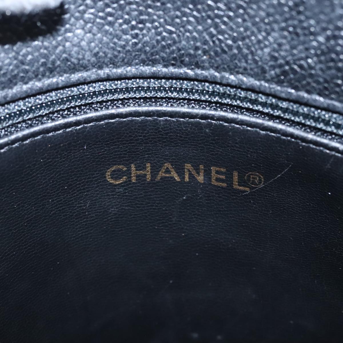 CHANEL COCO Mark Tote Bag Caviar Skin Black Gold CC 95534