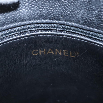 CHANEL COCO Mark Tote Bag Caviar Skin Black Gold CC 95534