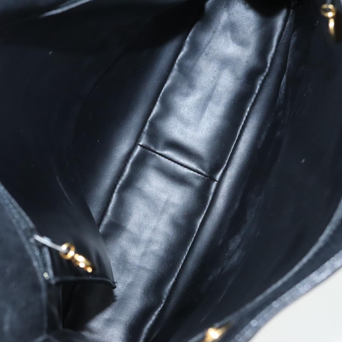 CHANEL COCO Mark Tote Bag Caviar Skin Black Gold CC 95534
