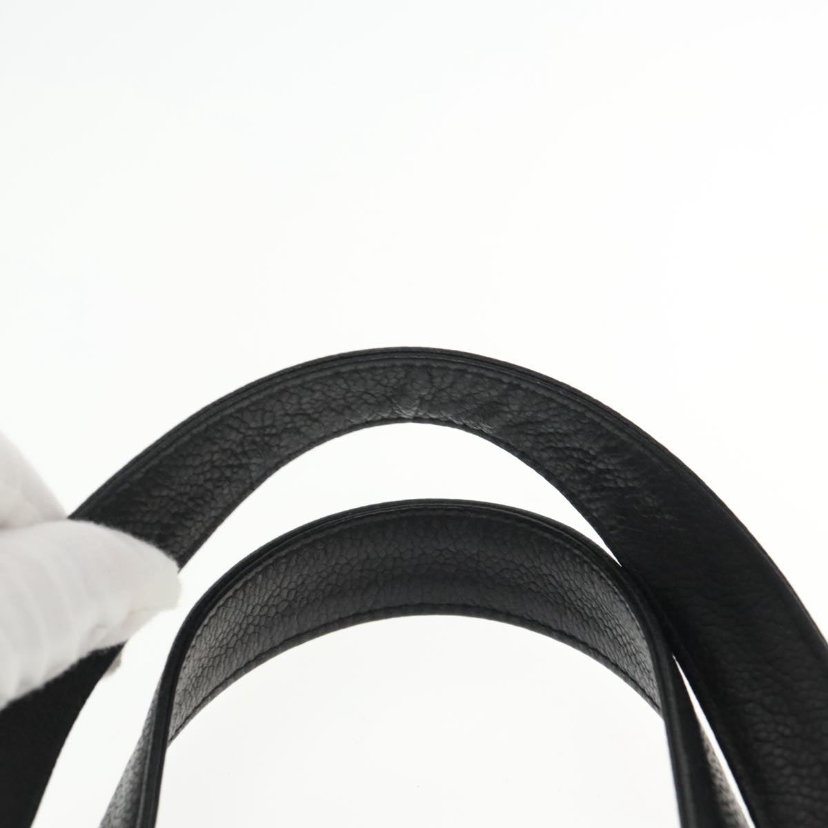 CHANEL COCO Mark Tote Bag Caviar Skin Black Gold CC 95534