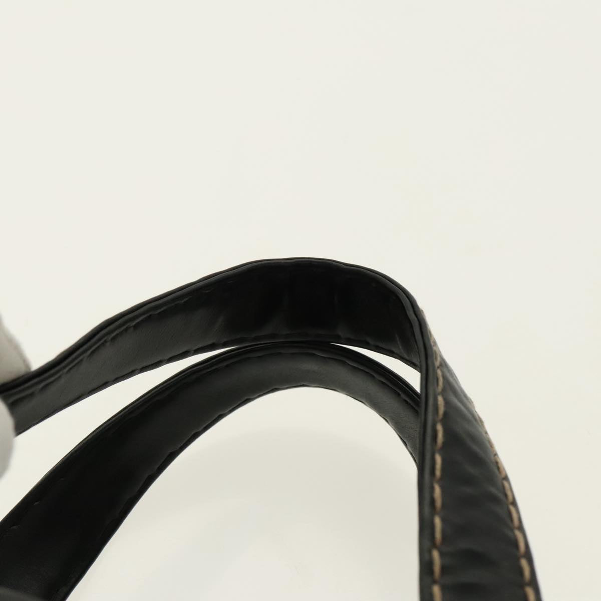 CHANEL Matelasse Wild Stitch Hand Bag Leather Black CC 95716
