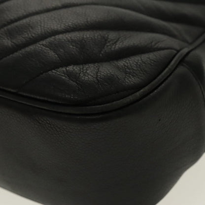 CHANEL V Stitch Hand Bag Caviar Skin Black Gold CC 95729
