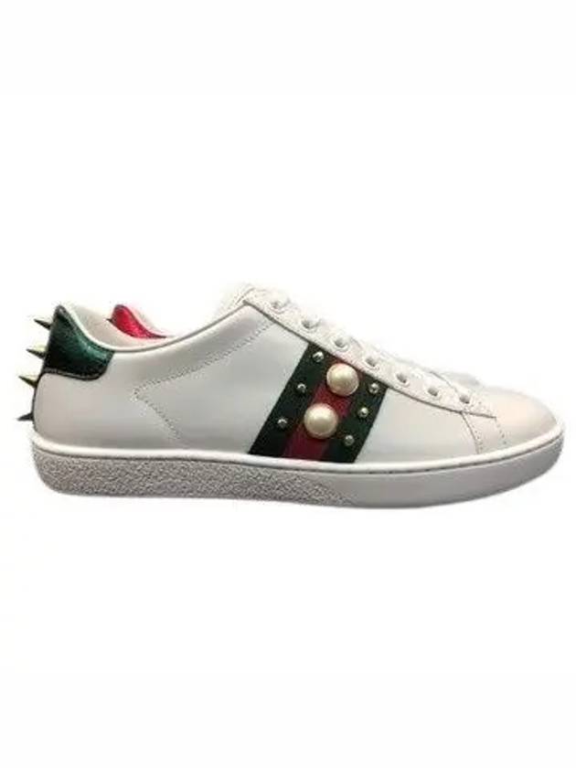 Gucci Ace Stud Leather Low Top Sneakers White