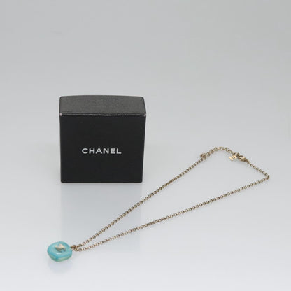 CHANEL Necklace metal Light Blue CC 96804