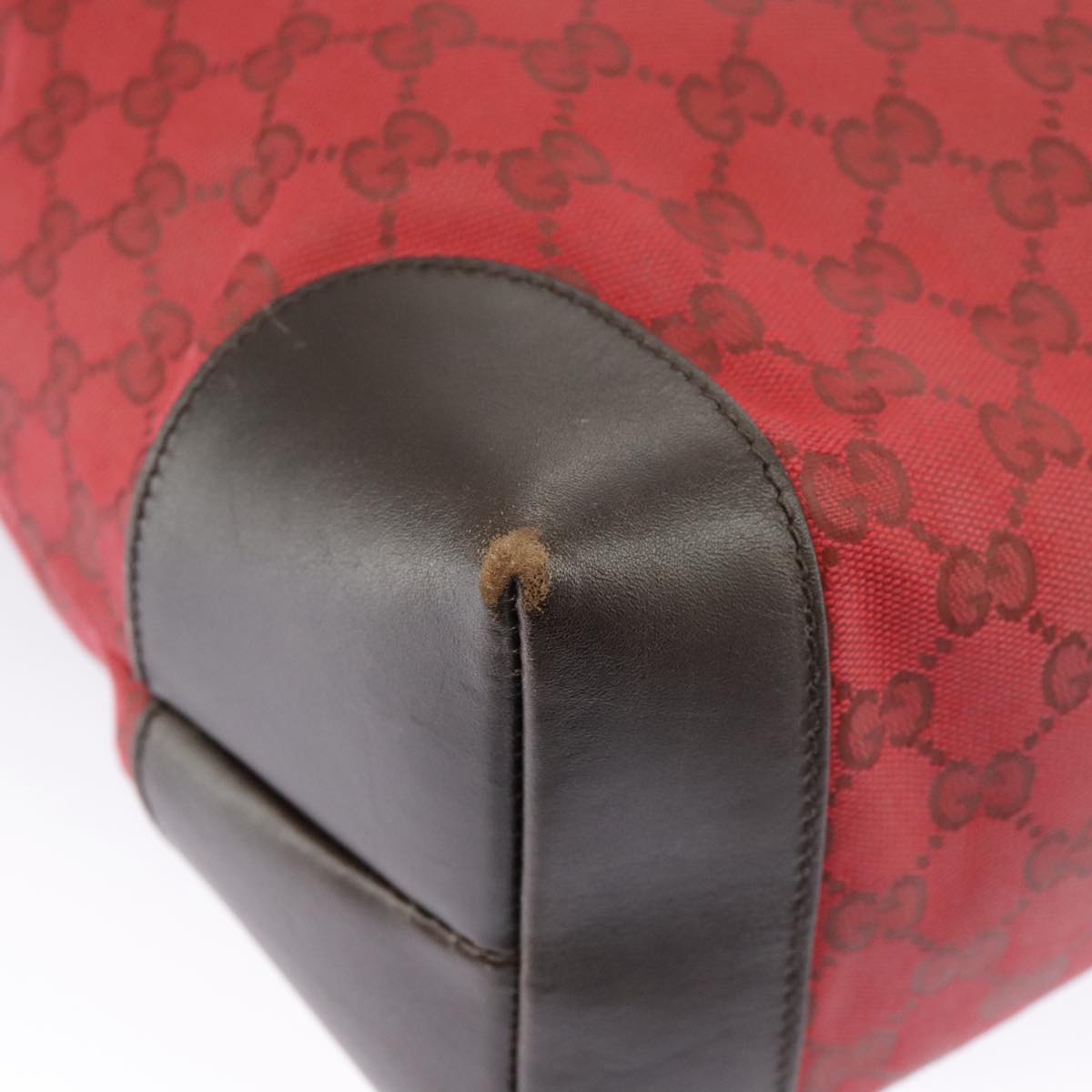 GUCCI GG Canvas Web Sherry Line Tote Bag Red Green gold 308928  97000