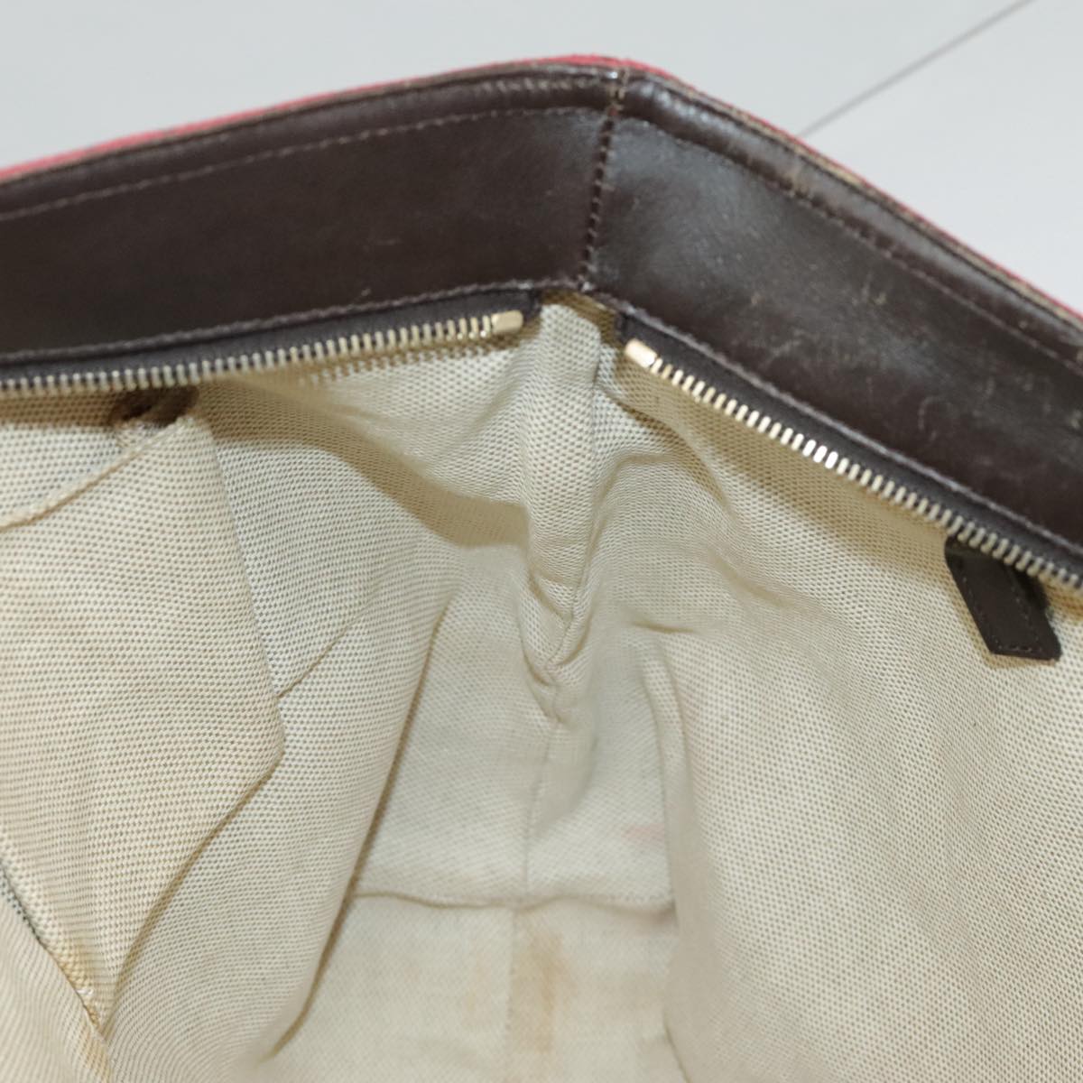 GUCCI GG Canvas Web Sherry Line Tote Bag Red Green gold 308928  97000