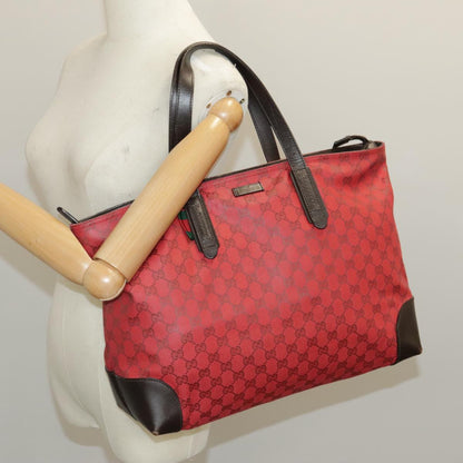 GUCCI GG Canvas Web Sherry Line Tote Bag Red Green gold 308928  97000