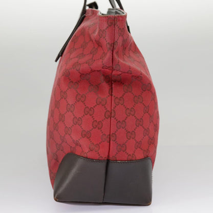 GUCCI GG Canvas Web Sherry Line Tote Bag Red Green gold 308928  97000