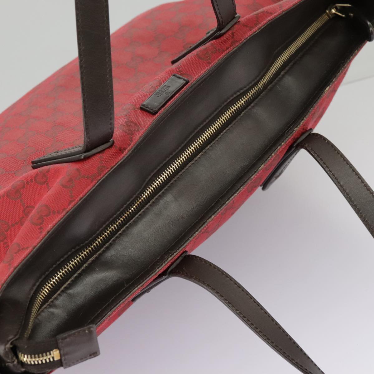 GUCCI GG Canvas Web Sherry Line Tote Bag Red Green gold 308928  97000