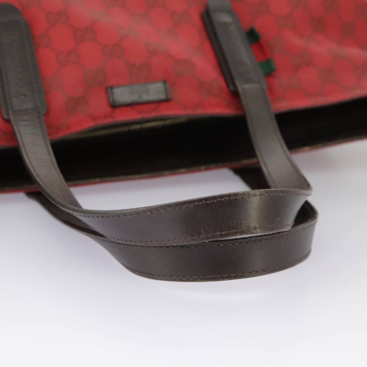 GUCCI GG Canvas Web Sherry Line Tote Bag Red Green gold 308928  97000