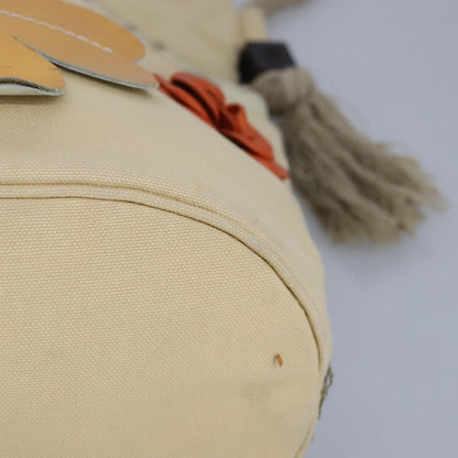 CHANEL Shoulder Bag Canvas Beige CC 97022