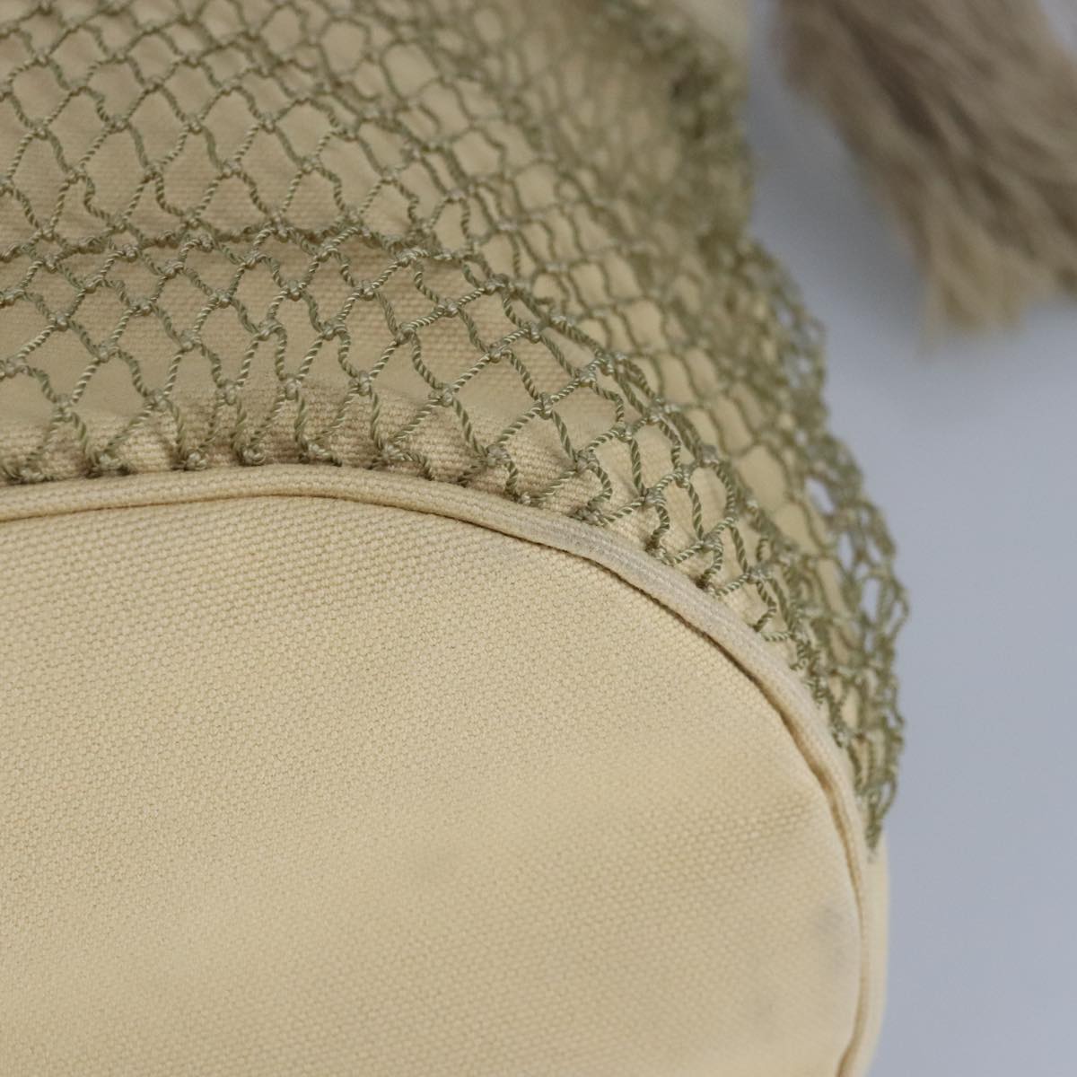 CHANEL Shoulder Bag Canvas Beige CC 97022