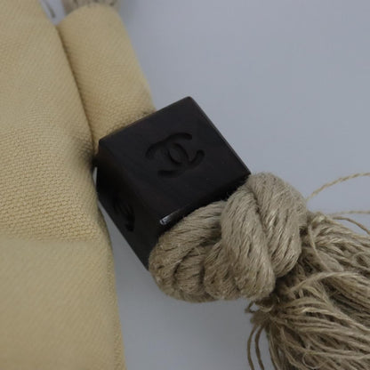 CHANEL Shoulder Bag Canvas Beige CC 97022