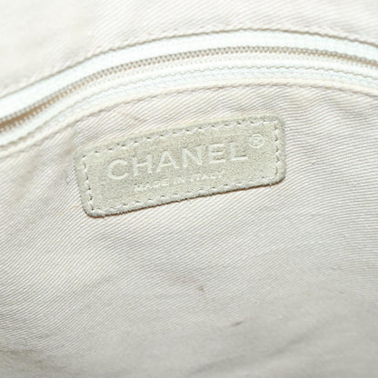 CHANEL Shoulder Bag Canvas Beige CC 97022