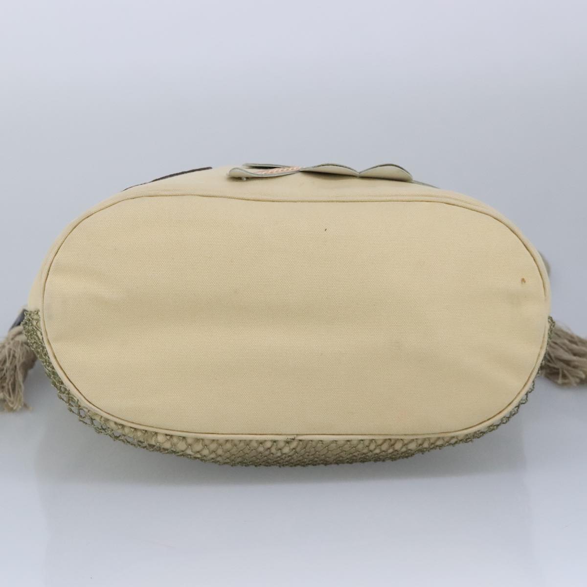 CHANEL Shoulder Bag Canvas Beige CC 97022