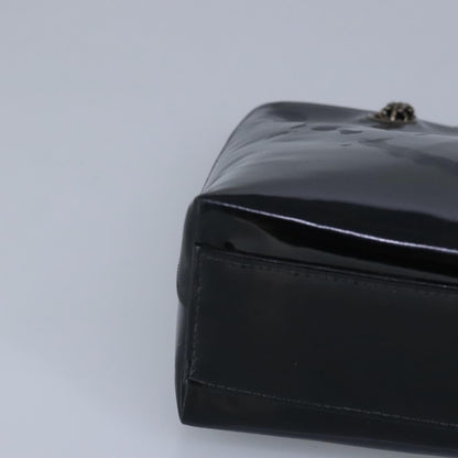 CHANEL Chain Shoulder Bag Patent leather Black CC 97053
