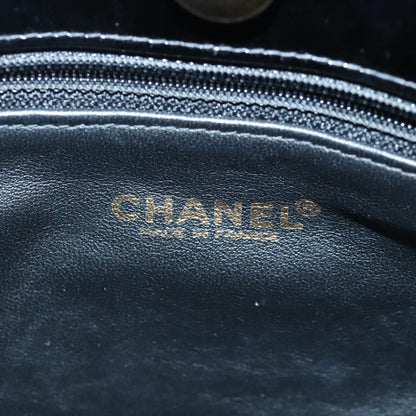 CHANEL Chain Shoulder Bag Patent leather Black CC 97053