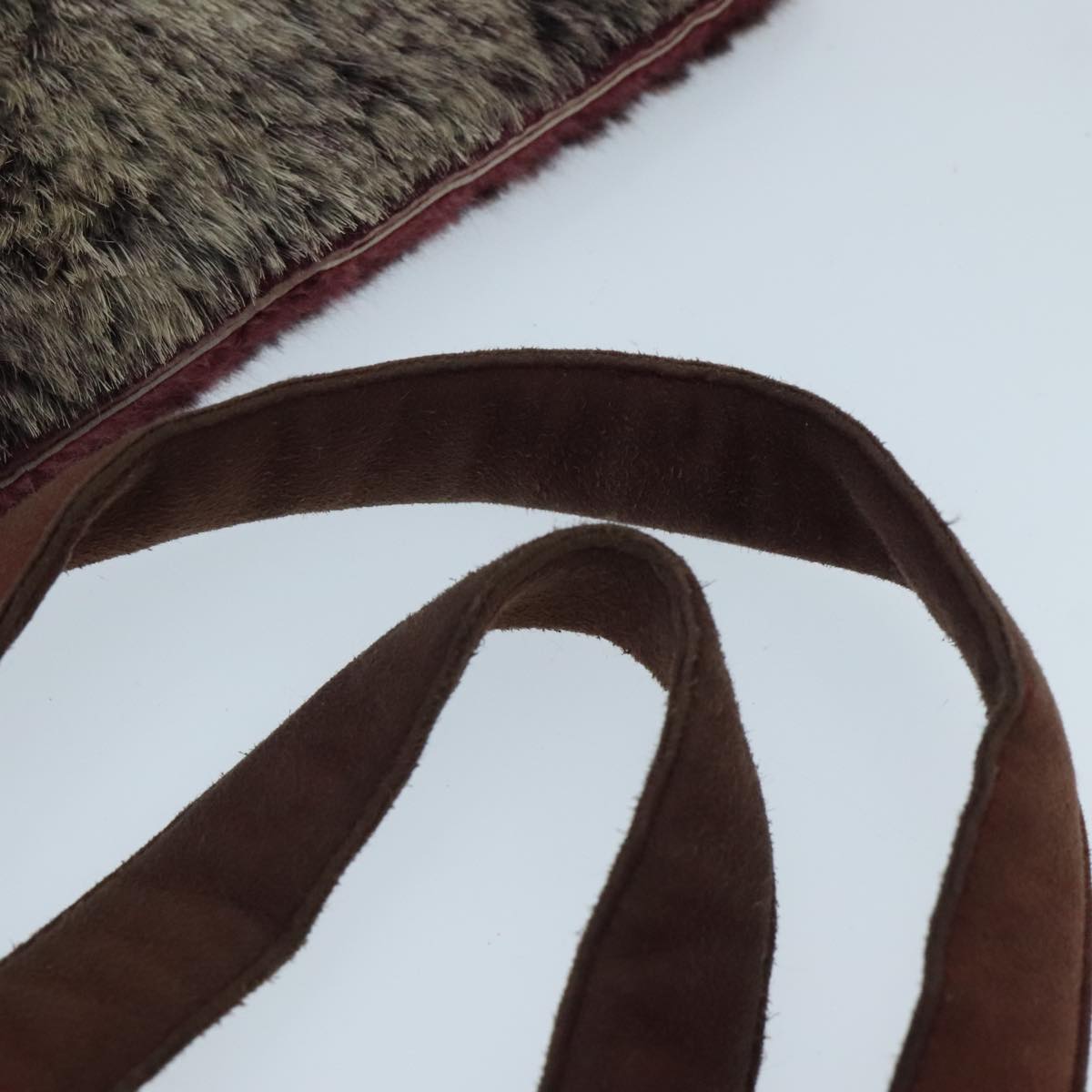 CHANEL Tote Bag Wine Red Brown Silver CC 97054