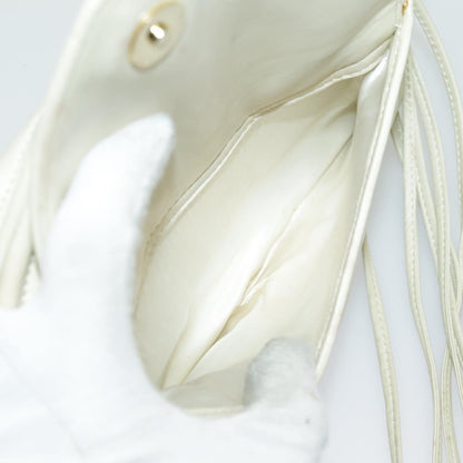 CHANEL V Stitch Shoulder Bag Lamb Skin Gold Beige CC 97147