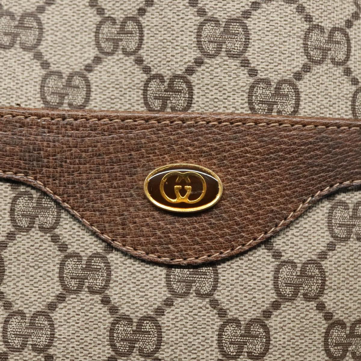 GUCCI GG Supreme Webshire Line Tote Bag PVC Leather Beige 39 02 003  97160