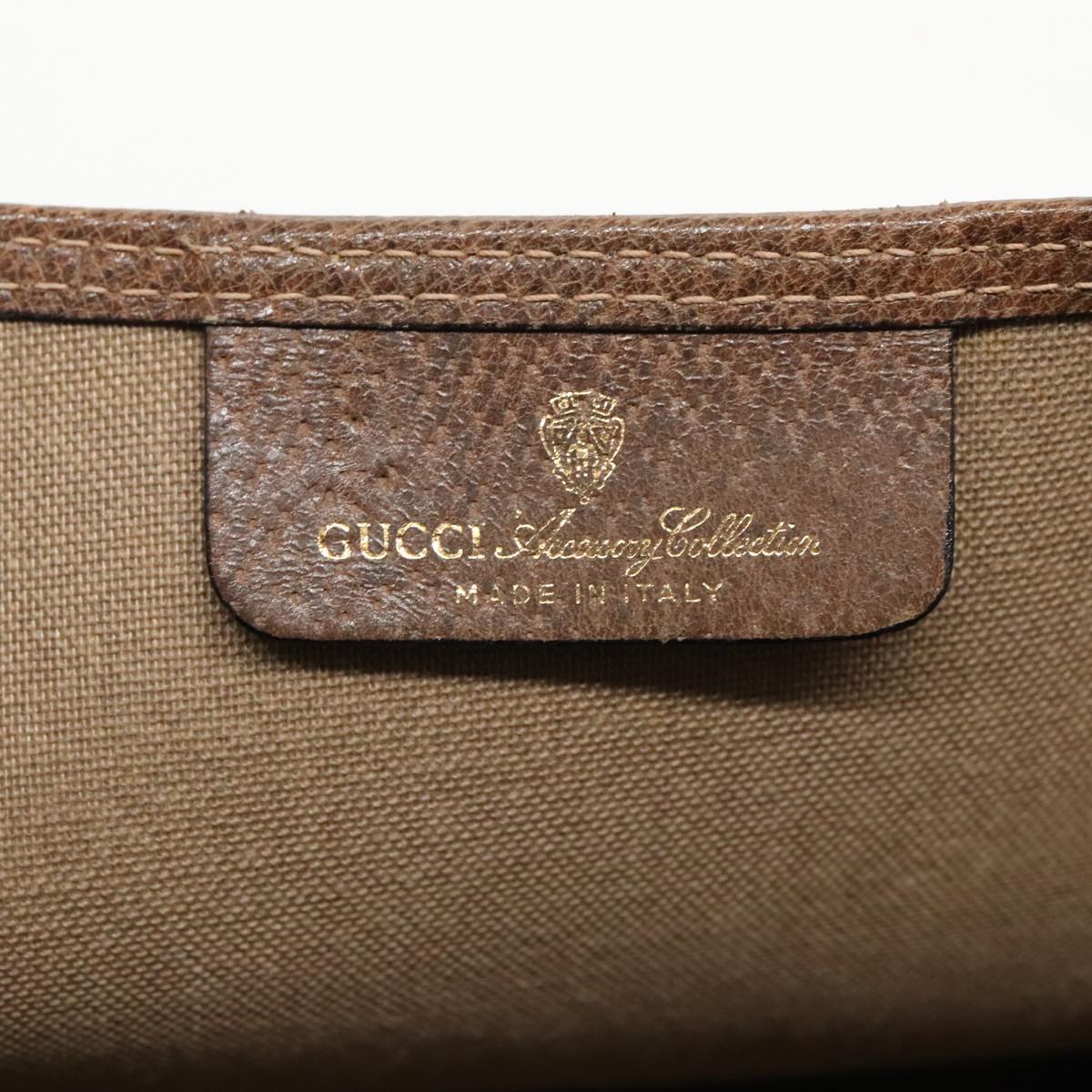 GUCCI GG Supreme Webshire Line Tote Bag PVC Leather Beige 39 02 003  97160