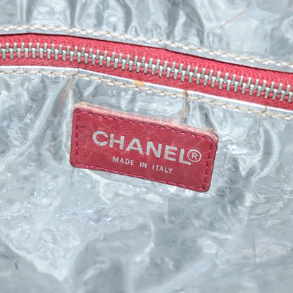 CHANEL Chain Hand Bag No5 Canvas Navy Silver CC 97210
