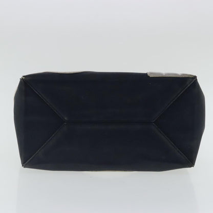 CHANEL Chain Hand Bag No5 Canvas Navy Silver CC 97210