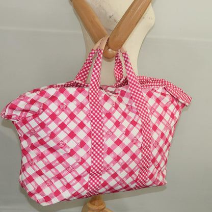 CHANEL Cruise line Tote Bag Canvas Pink CC 97313A
