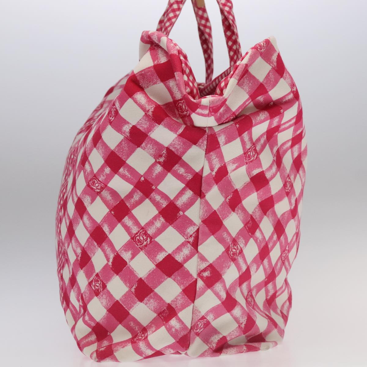 CHANEL Cruise line Tote Bag Canvas Pink CC 97313A
