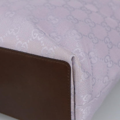 GUCCI GG Canvas Tote Bag Purple Brown Silver 31244  97397