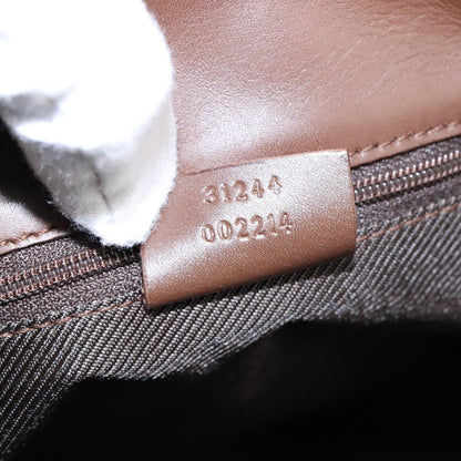 GUCCI GG Canvas Tote Bag Purple Brown Silver 31244  97397