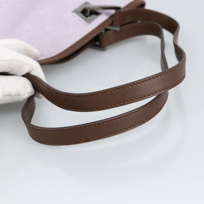GUCCI GG Canvas Tote Bag Purple Brown Silver 31244  97397