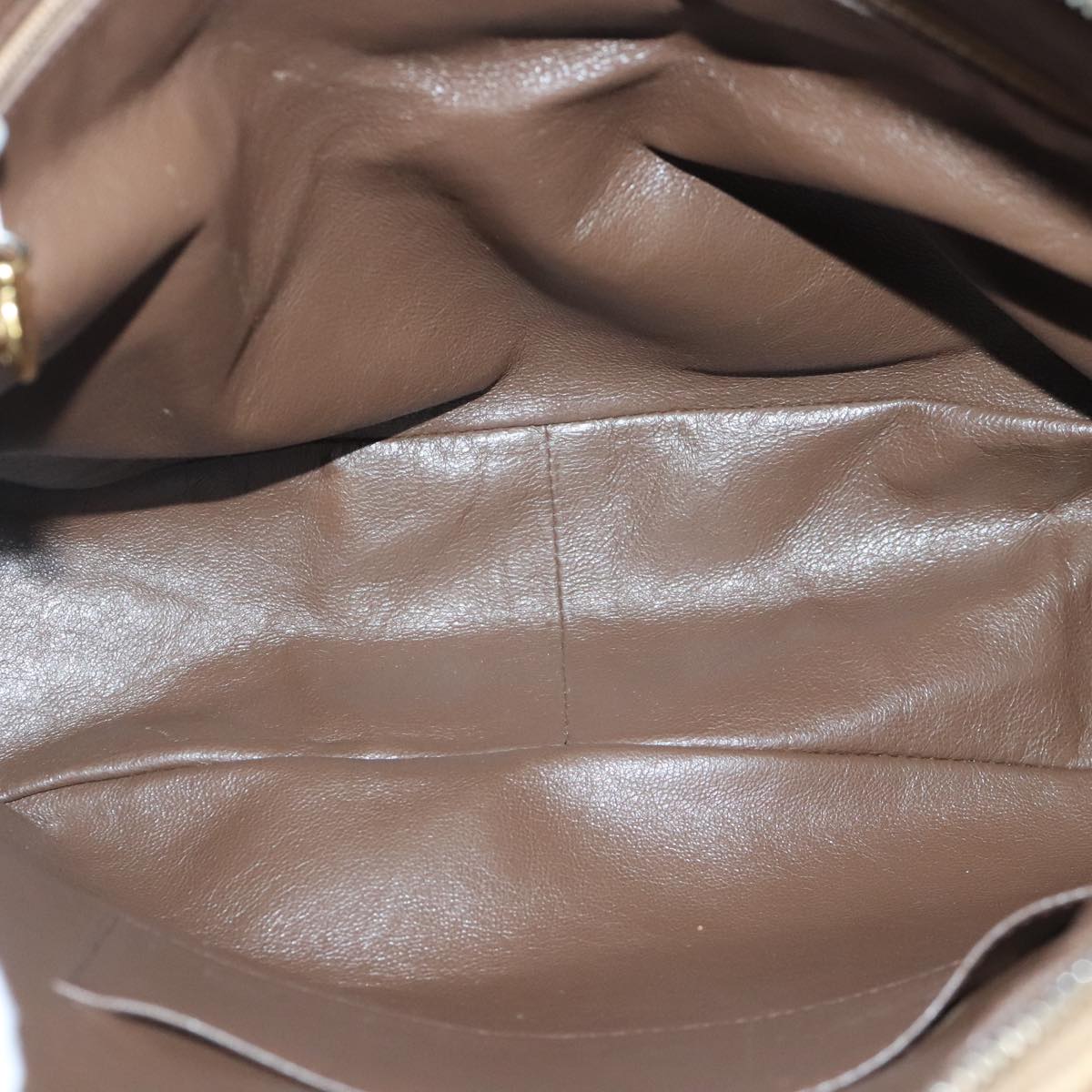 CHANEL Shoulder Bag Caviar Skin Brown Gold CC 97451