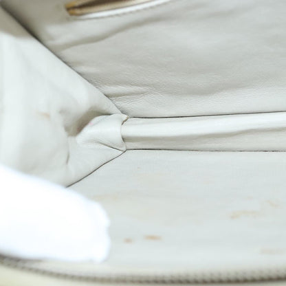 CHANEL Matelasse Chain Shoulder Bag Lamb Skin Beige Gold CC 97457