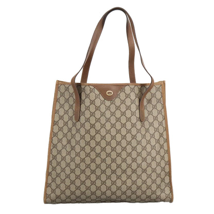 GUCCI GG Supreme Tote Bag PVC Leather Beige Gold 40 02 998  97520