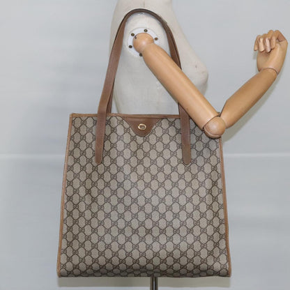 GUCCI GG Supreme Tote Bag PVC Leather Beige Gold 40 02 998  97520