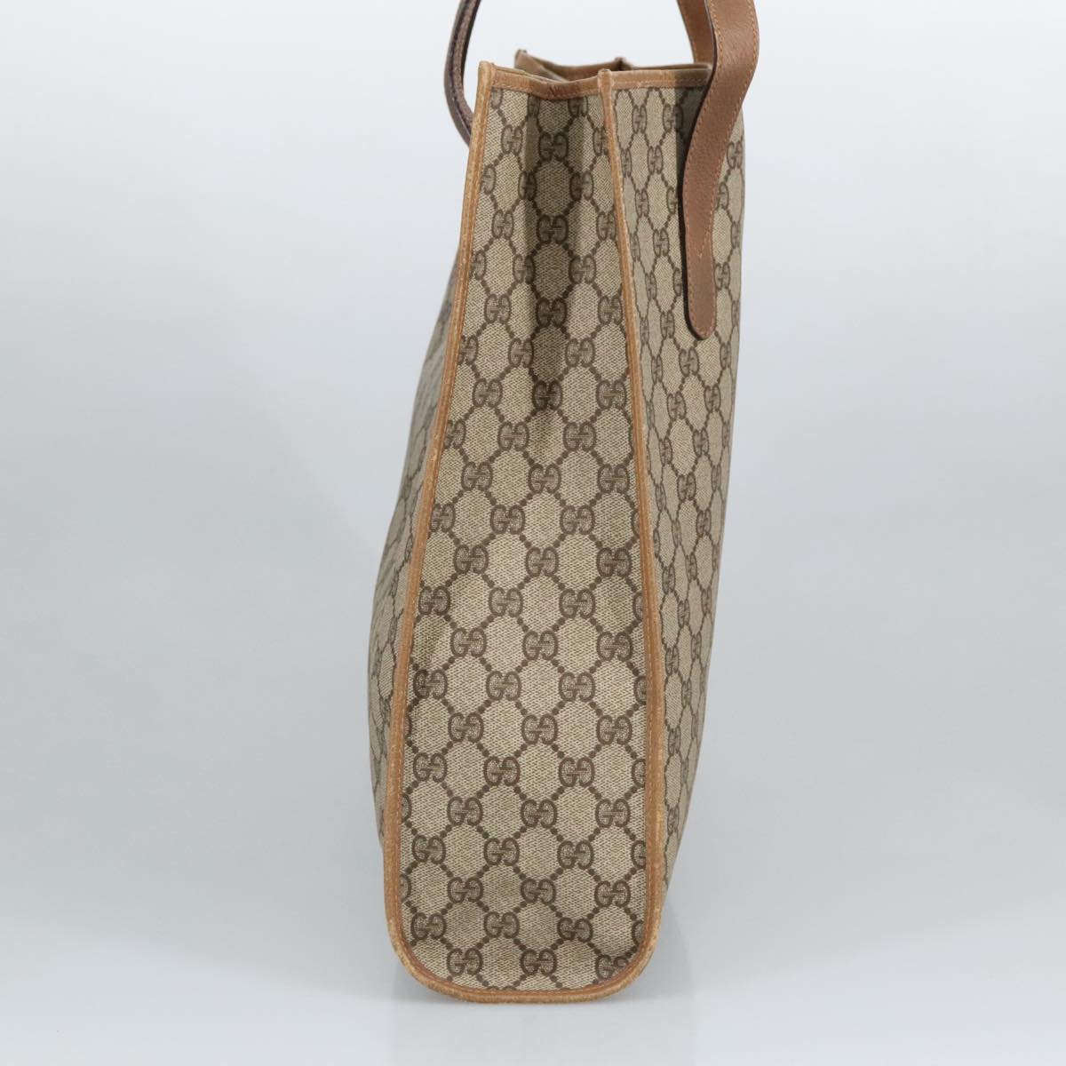 GUCCI GG Supreme Tote Bag PVC Leather Beige Gold 40 02 998  97520
