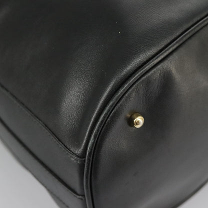 GUCCI Bamboo Hand Bag Leather 2way Black Gold 001 2855 1657 0  97521
