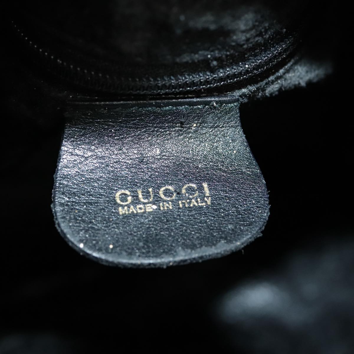 GUCCI Bamboo Hand Bag Leather 2way Black Gold 001 2855 1657 0  97521