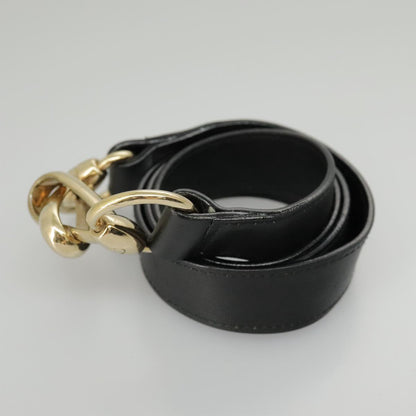 GUCCI Bamboo Hand Bag Leather 2way Black Gold 001 2855 1657 0  97521
