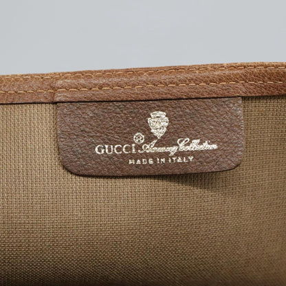 GUCCI GG Supreme Web Sherry Line Tote Bag PVC Leather Beige 89 02 003  97523