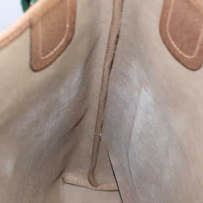 GUCCI GG Supreme Web Sherry Line Tote Bag PVC Leather Beige 89 02 003  97523