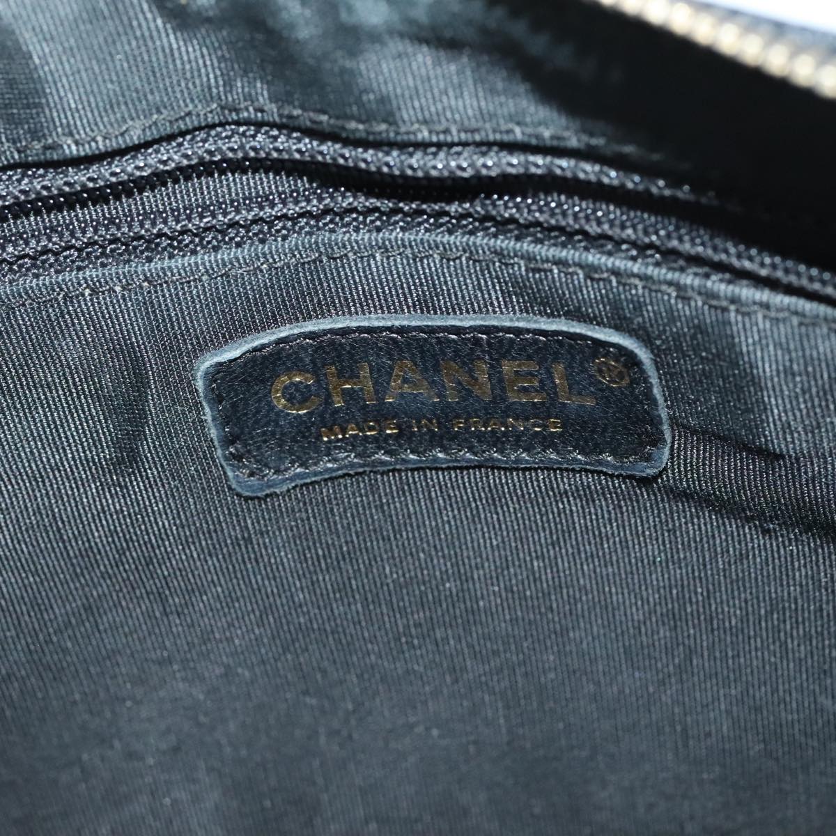 CHANEL Matelasse COCO Mark Chain Shoulder Bag Caviar Skin Black CC 97733A