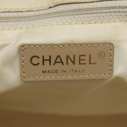 CHANEL New Travel line Tote Bag Nylon Beige Gold CC 97753