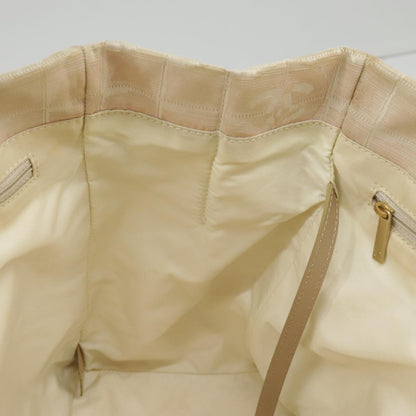 CHANEL New Travel line Tote Bag Nylon Beige Gold CC 97753