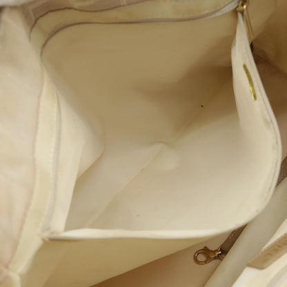 CHANEL New Travel line Tote Bag Nylon Beige Gold CC 97753