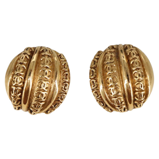 CHANEL COCO Mark Earring metal Gold CC 97754
