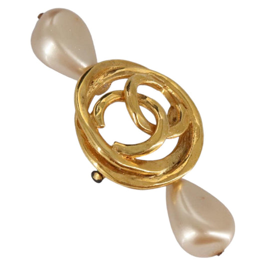 CHANEL COCO Mark Brooch metal Gold CC 97757
